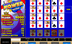 Jacks or Better 4 Play Power Poker