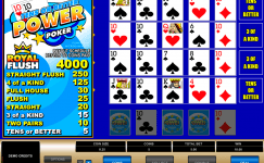 Tens or Better 4 Play Power Poker